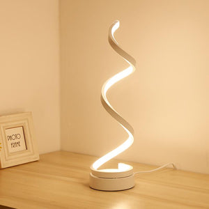 Contemporary Spiral LED Desk Lamp