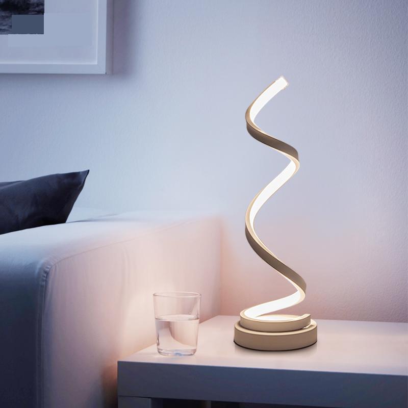 Contemporary Spiral LED Desk Lamp
