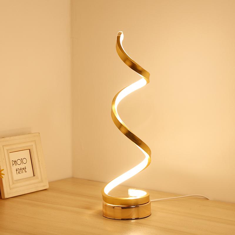 Contemporary Spiral LED Desk Lamp
