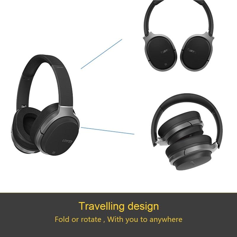 EDIFIER W830BT HIFI Bluetooth Headphones Noise Isolation Wireless Over-Ear Bluetooth 4.1 Headset Support NFC Apt-X Built-in Mic