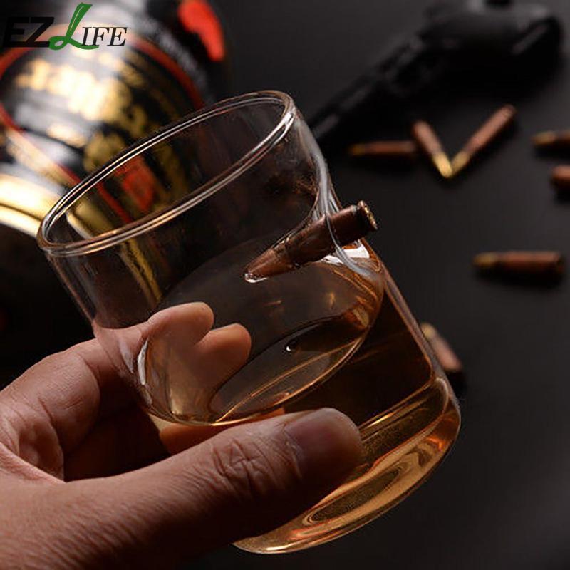 Ezlife Creative Wine Glasses Cup Bullet Whisky Bar For Parties Upscale Transparent Red Wine Glass Cup Whiskey Cup Bar Drinking