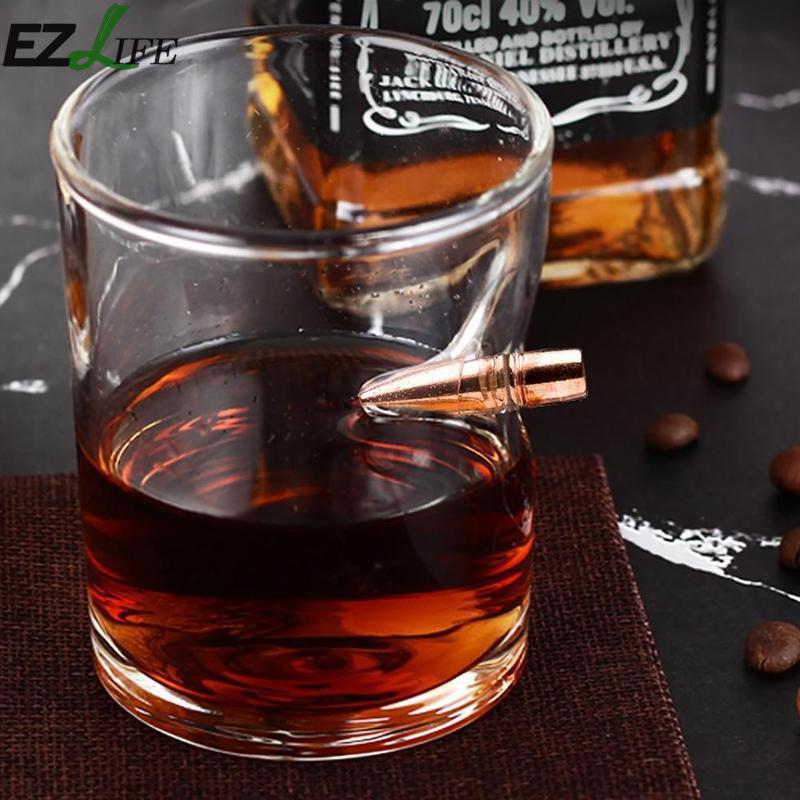 Ezlife Creative Wine Glasses Cup Bullet Whisky Bar For Parties Upscale Transparent Red Wine Glass Cup Whiskey Cup Bar Drinking