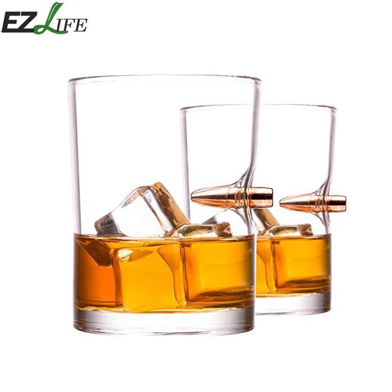 Ezlife Creative Wine Glasses Cup Bullet Whisky Bar For Parties Upscale Transparent Red Wine Glass Cup Whiskey Cup Bar Drinking