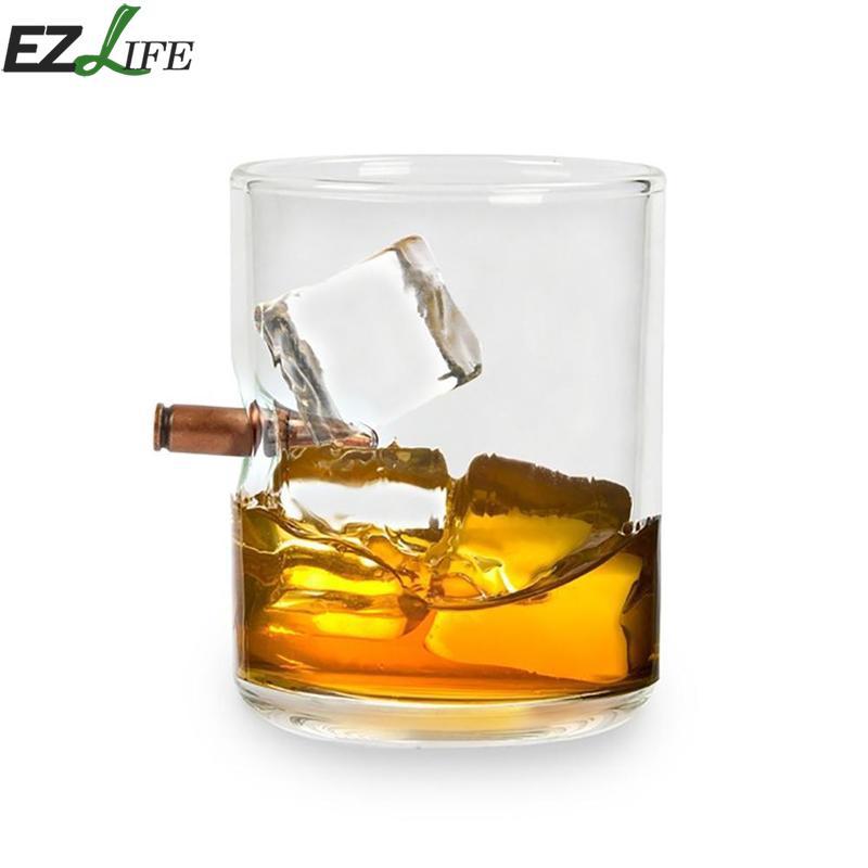 Ezlife Creative Wine Glasses Cup Bullet Whisky Bar For Parties Upscale Transparent Red Wine Glass Cup Whiskey Cup Bar Drinking