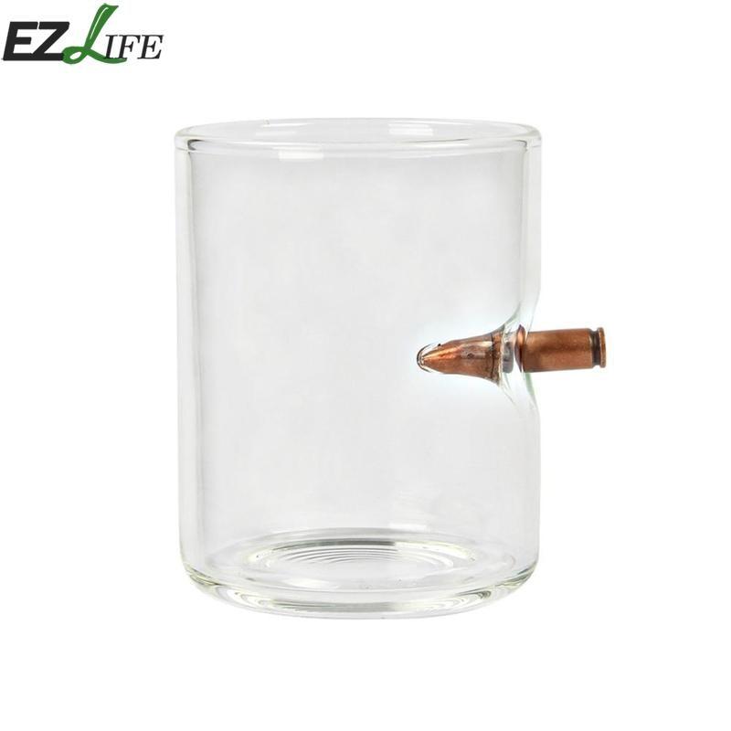 Ezlife Creative Wine Glasses Cup Bullet Whisky Bar For Parties Upscale Transparent Red Wine Glass Cup Whiskey Cup Bar Drinking