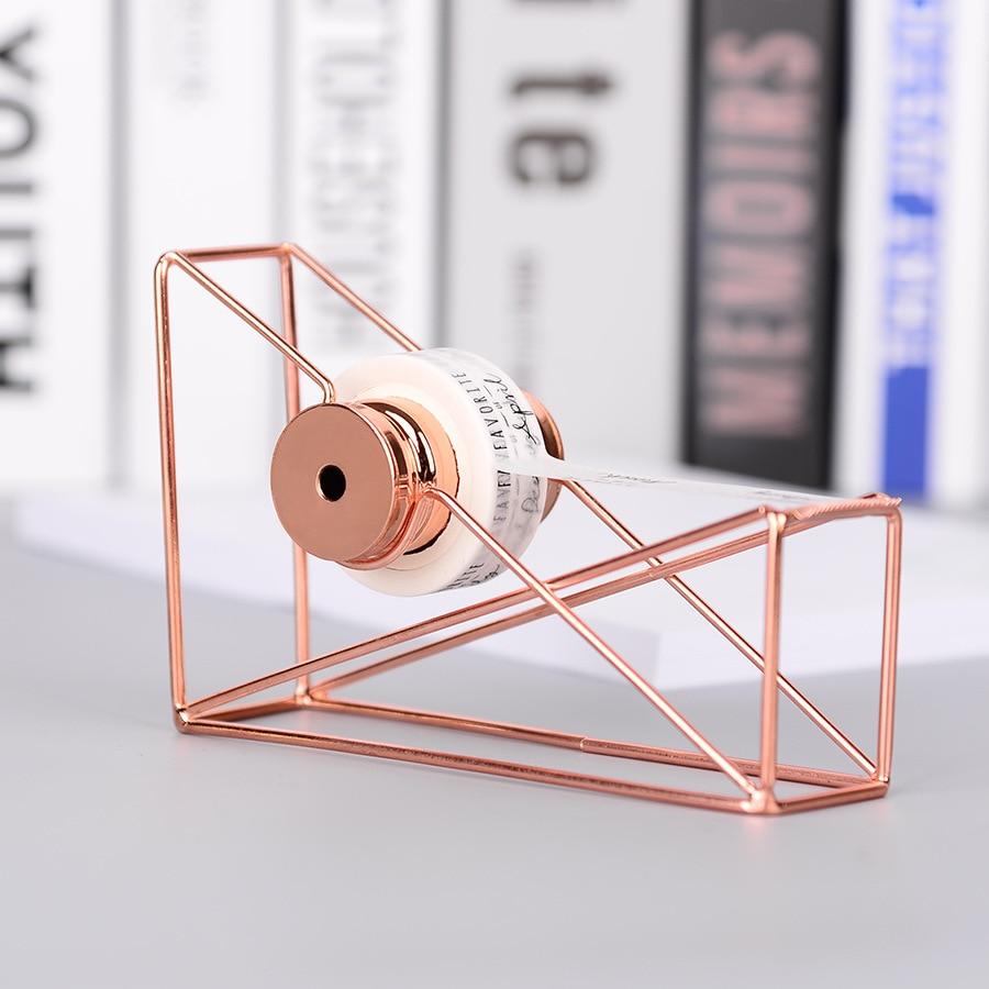 High quality rose gold Tape Cutter Washi Tape Storage Organizer Cutter Stationery Office Tape Dispenser Office Supplies H0160
