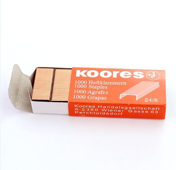 Luxury Rose Gold Gold Manual Stapler Fashion Metal Acrylic Stapler 24/6 26/6 Include 1000pcs Staples grapadora papelaria