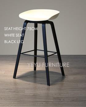 Minimalist Modern Design solid wood pp plastic bar chair northern wind fashion creative denmark counter stool Popular Furniture