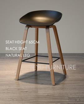 Minimalist Modern Design solid wood pp plastic bar chair northern wind fashion creative denmark counter stool Popular Furniture