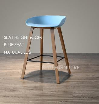 Minimalist Modern Design solid wood pp plastic bar chair northern wind fashion creative denmark counter stool Popular Furniture