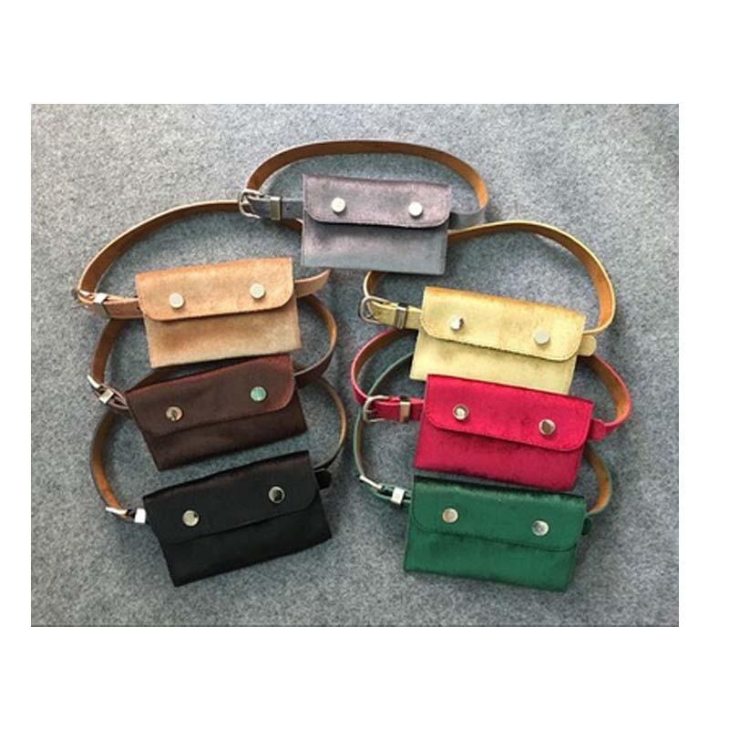 NIBESSER Waist Bag Women Velour Waist Fanny Pack for Women Fashion Retro Velvet Hip Bum Belt Bag Blue Black 2018 High Quality