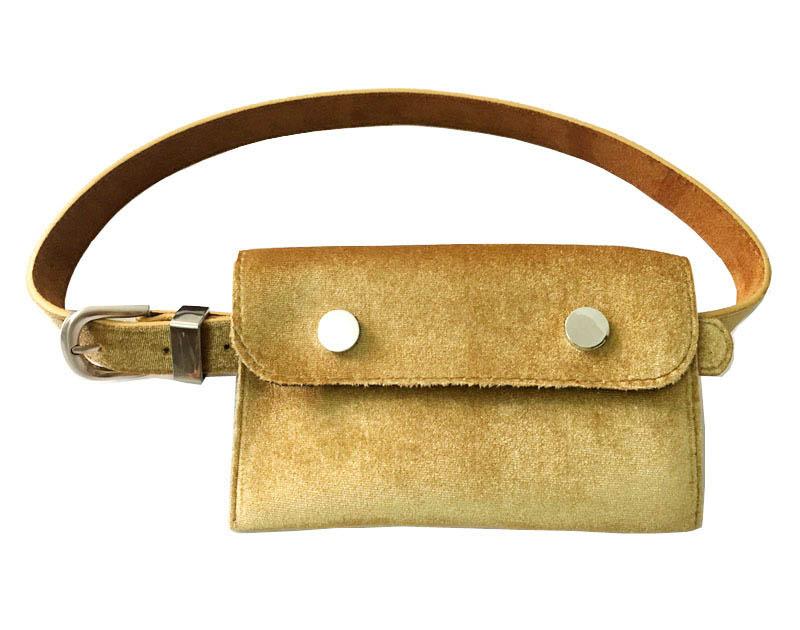 NIBESSER Waist Bag Women Velour Waist Fanny Pack for Women Fashion Retro Velvet Hip Bum Belt Bag Blue Black 2018 High Quality