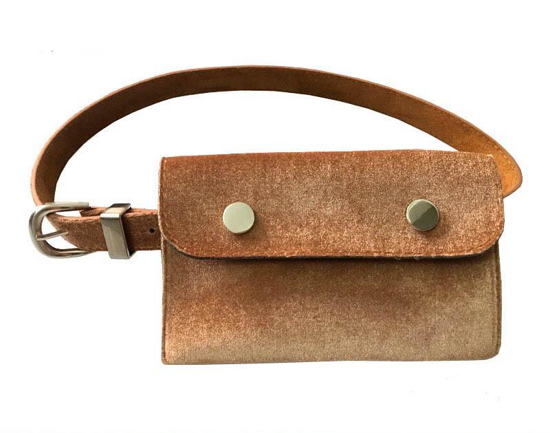 NIBESSER Waist Bag Women Velour Waist Fanny Pack for Women Fashion Retro Velvet Hip Bum Belt Bag Blue Black 2018 High Quality