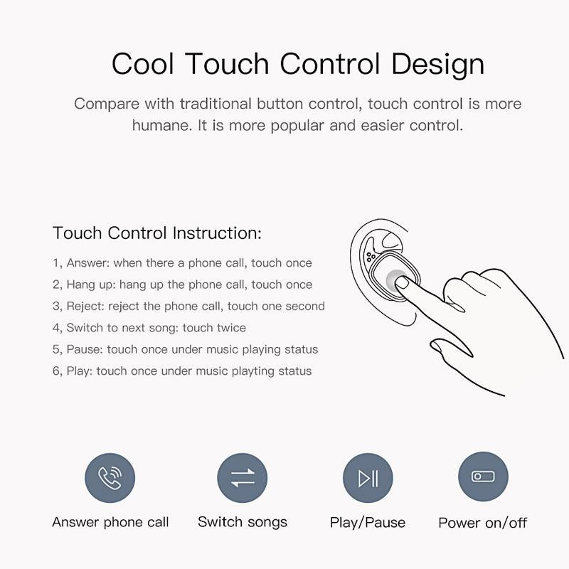 Bluetooth Ear Buds with Microphone