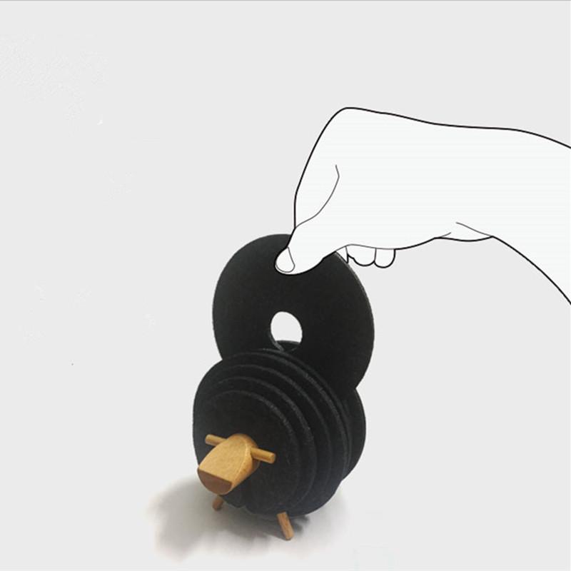 Sheep Shape Anti Slip Drink Coasters Insulated Round Felt Cup Mats Japan Style Creative Home/Office Decor Nordic Style Gift