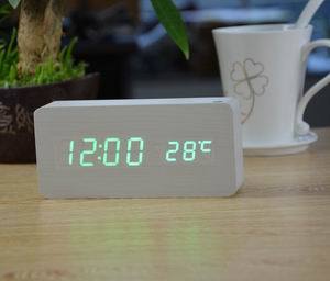 Bamboo LED Digital Alarm Clock
