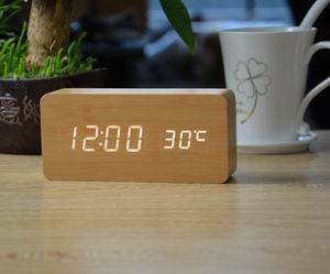 Bamboo LED Digital Alarm Clock