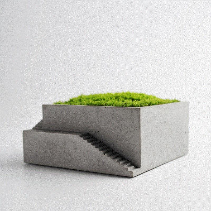Architectural Concrete Square Look Plant / Flower Pot
